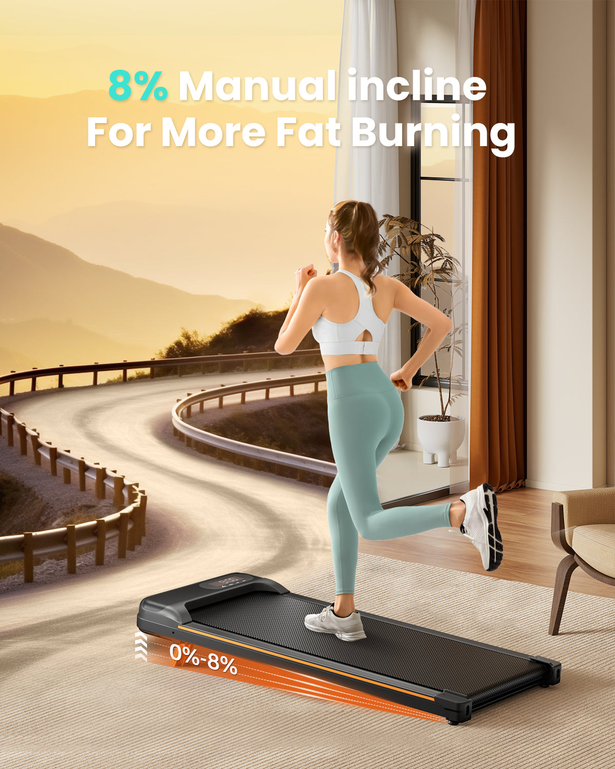 Abonow Walking Pad Under Desk Treadmill for Home Office