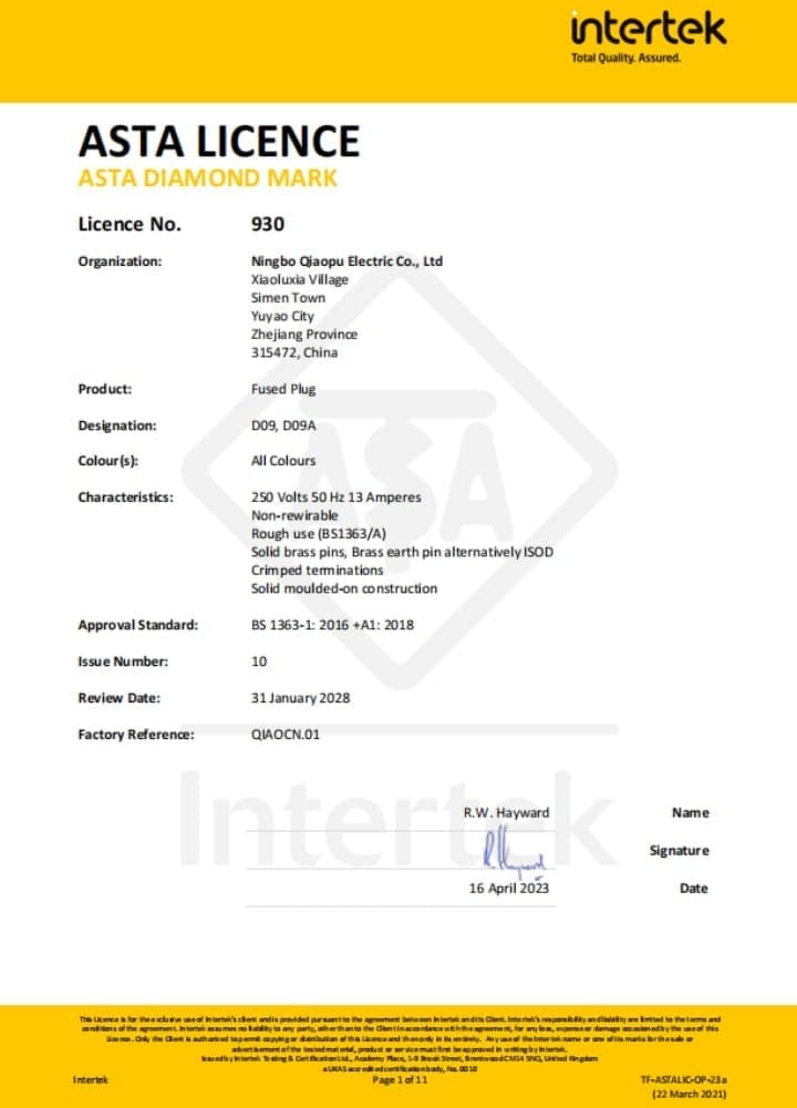 Certificate
