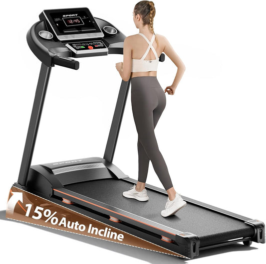 Folding Treadmill for Home with Auto Incline