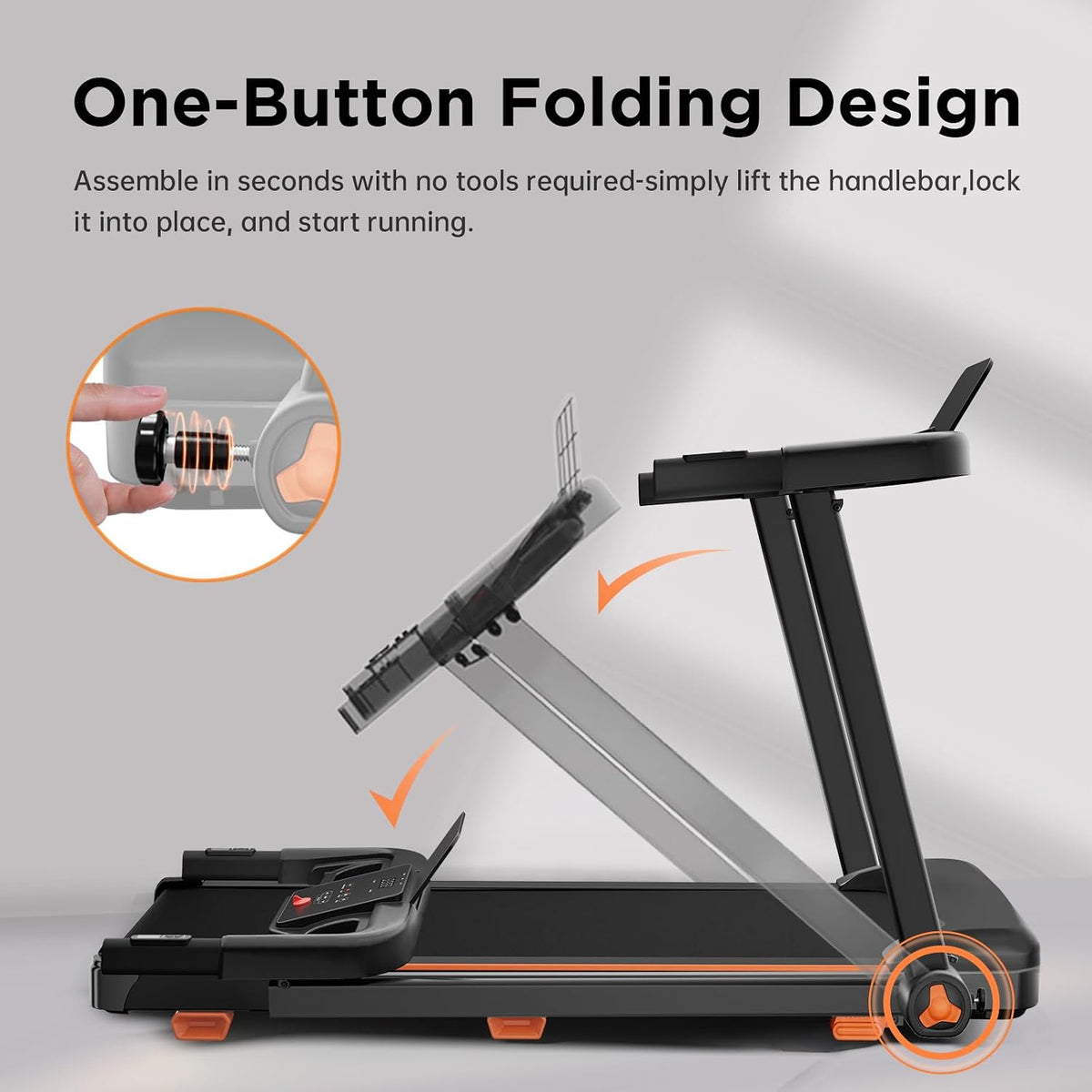 Treadmill with 10%/25% Incline 8.5/10MPH for Office Home Gym