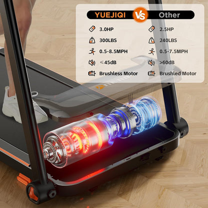 Treadmill with 10%/25% Incline 8.5/10MPH for Office Home Gym
