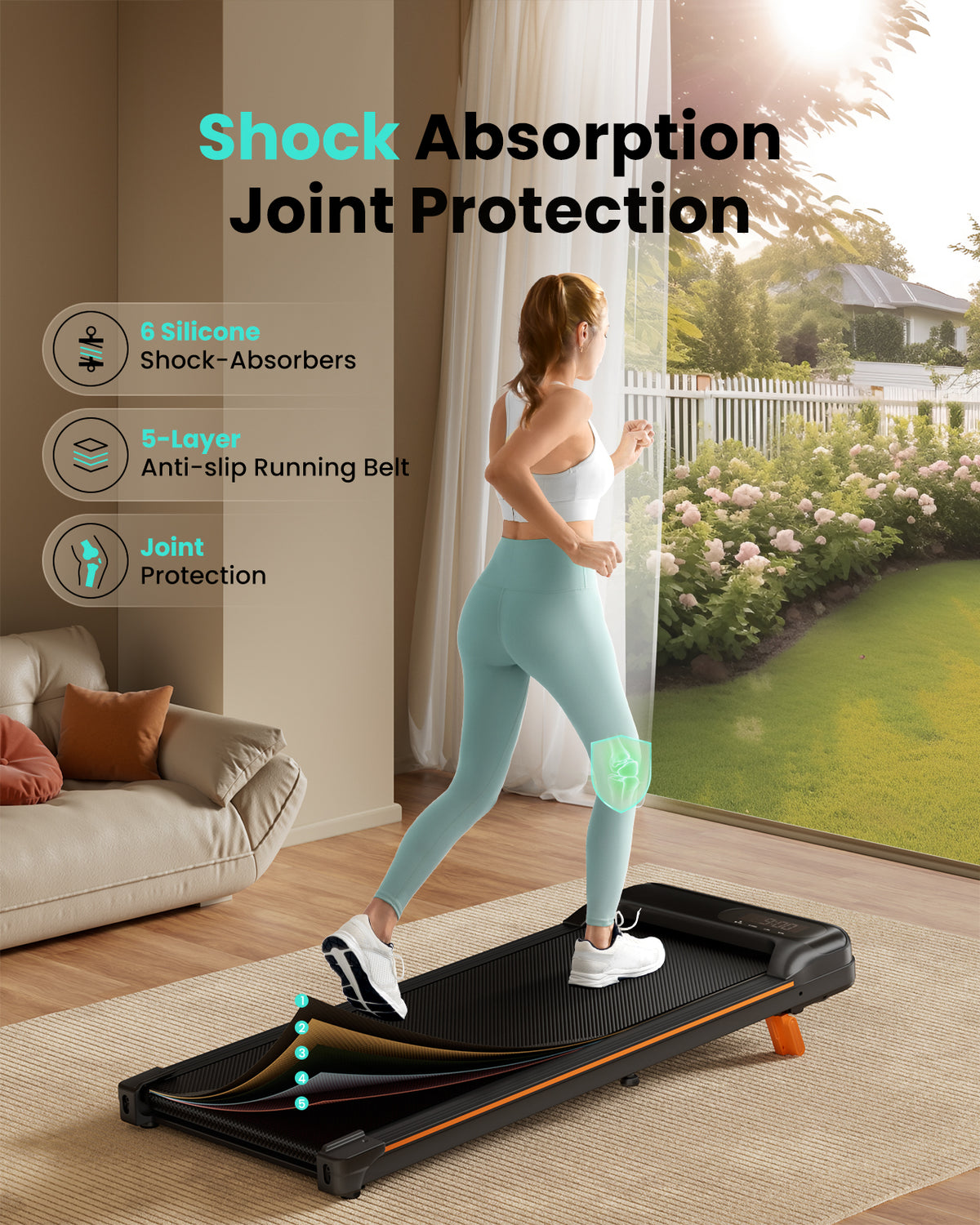 Abonow Walking Pad Under Desk Treadmill for Home Office