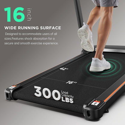 Abonow 3220S Treadmill for Home, Folding Treadmill with 15% Auto Incline, 3.5HP Quiet Brushless Motor, 8.5 MPH Speed, Bluetooth App, Pulse Monitor, 300 LBS Capacity