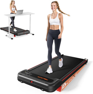 TREAFLOW Walking Pad with 8% Incline, Under Desk Treadmill, 4.0MPH