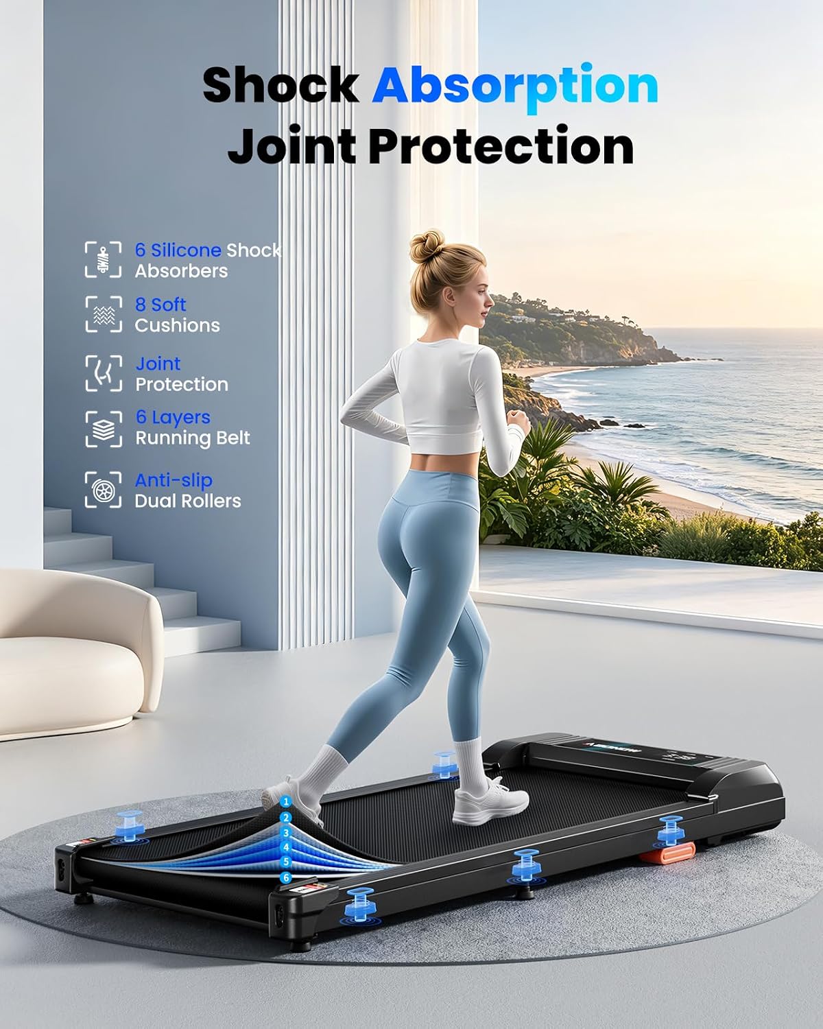 Under Desk Walking Pad Treadmill for Home