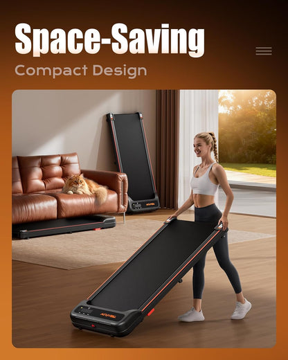 TREAFLOW Walking Pad with 8% Incline, Under Desk Treadmill, 4.0MPH