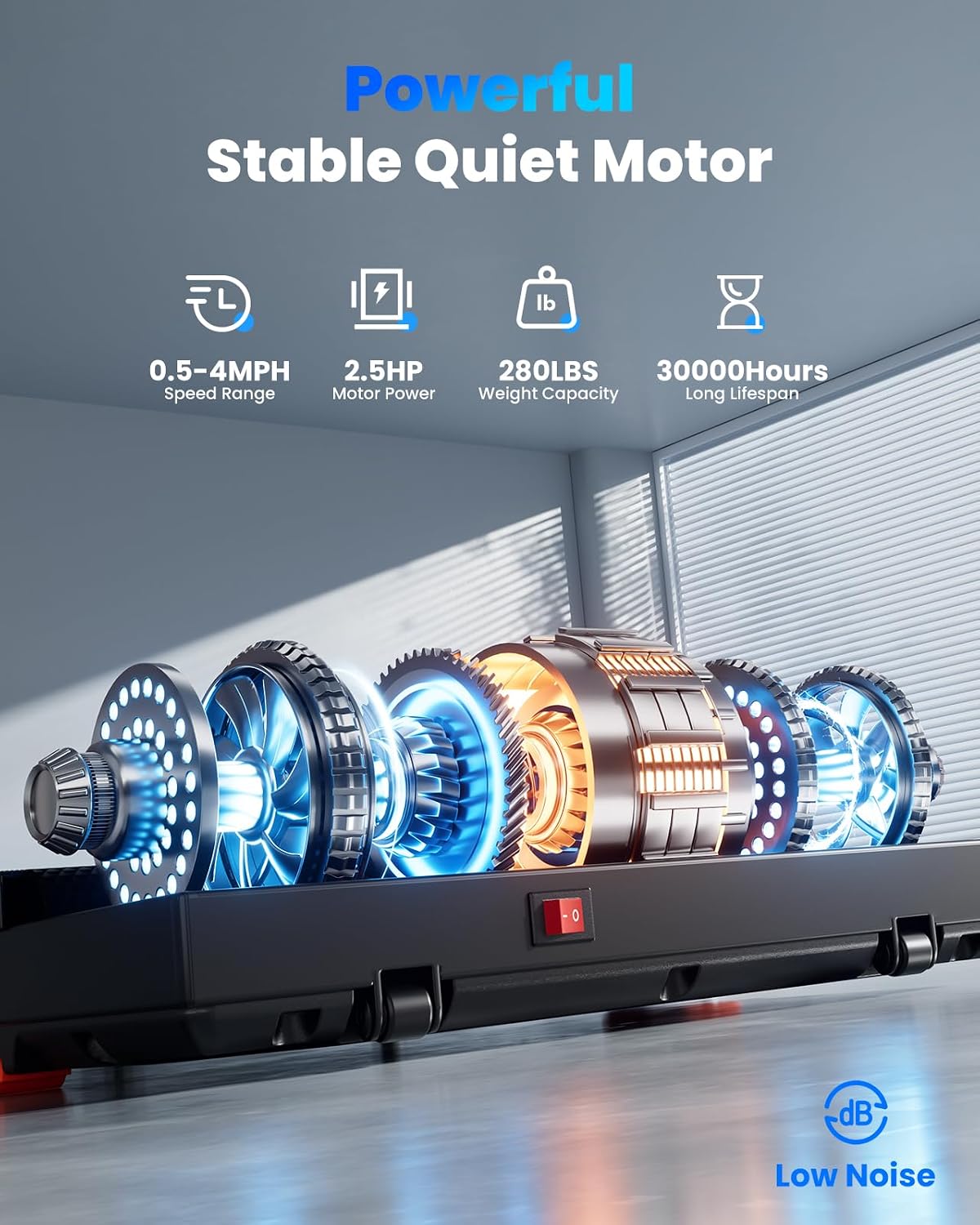 Under Desk Walking Pad Treadmill for Home