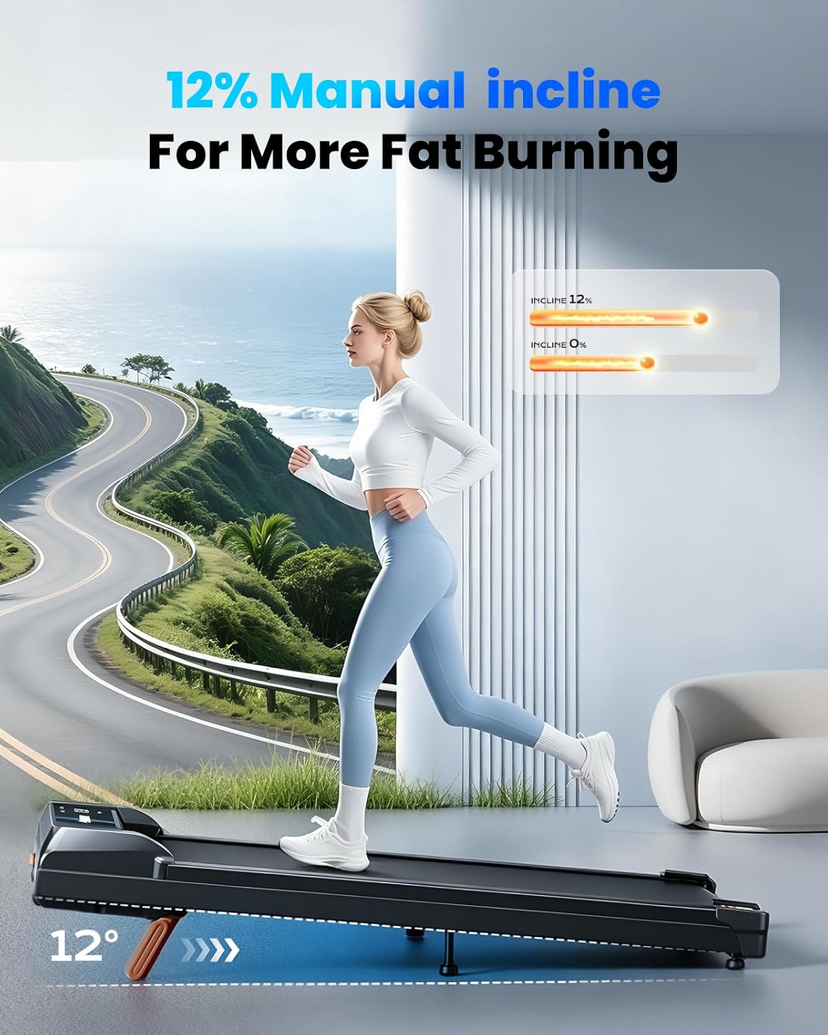 Under Desk Walking Pad Treadmill for Home