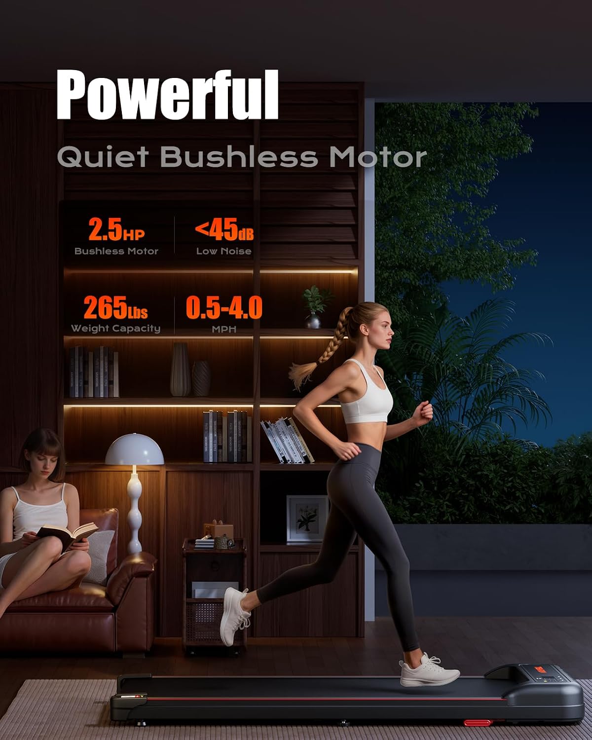 TREAFLOW Walking Pad with 8% Incline, Under Desk Treadmill, 4.0MPH