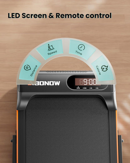 Abonow Walking Pad with Handle Bar - 2 in 1 Under Desk Treadmill