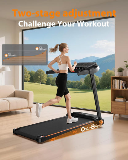 Abonow Foldable Treadmill for Home with Incline - 8.5MPH Max Speed