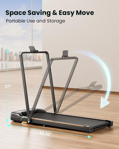 Abonow Walking Pad with Handle Bar - 2 in 1 Under Desk Treadmill