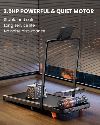 Abonow Walking Pad with Handle Bar - 2 in 1 Under Desk Treadmill