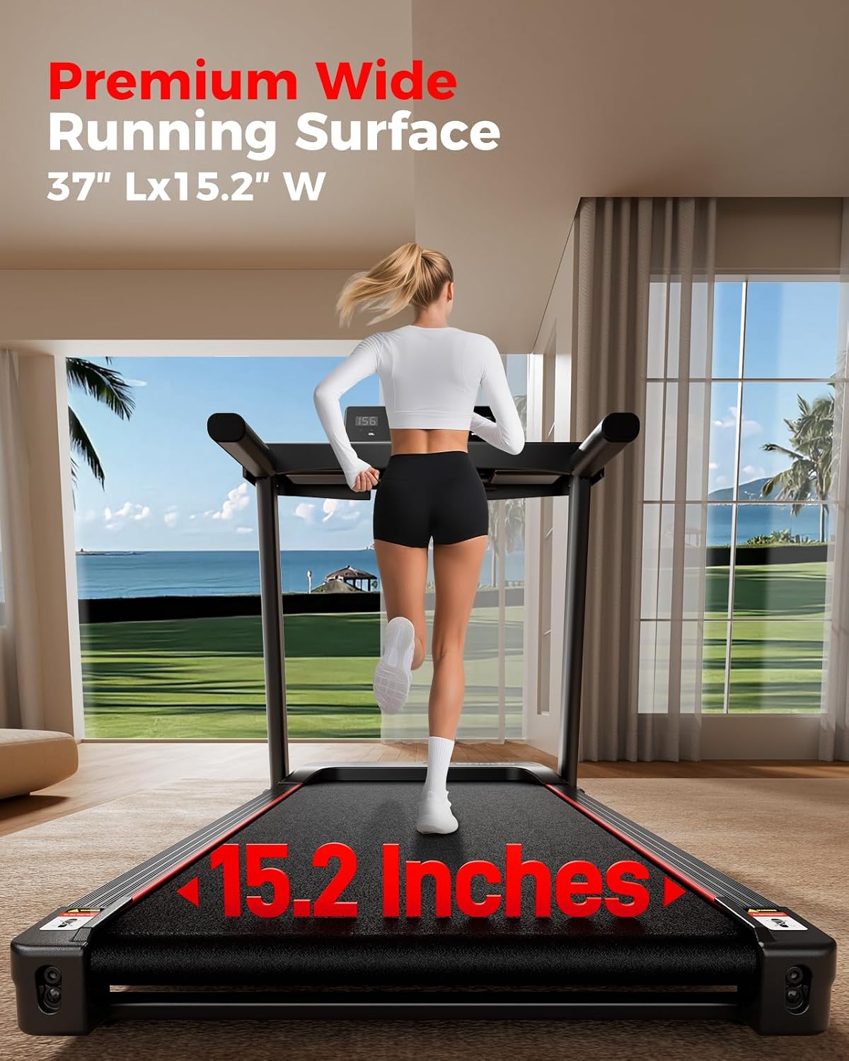 Abonow Foldable Treadmill for Home Small with 12% Incline