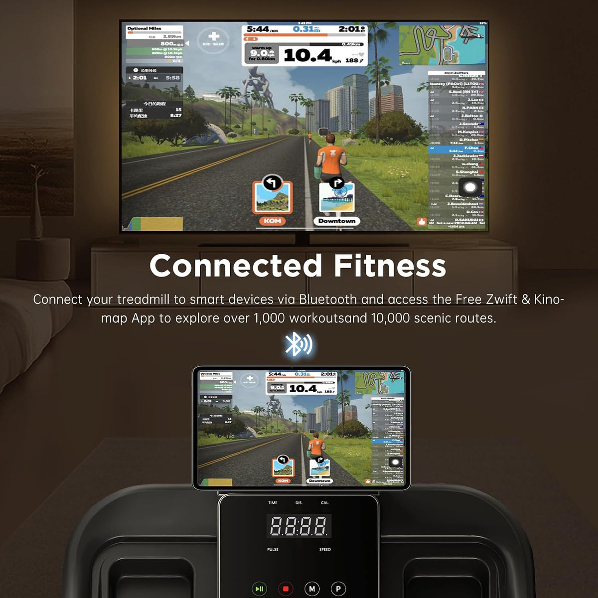 Treadmill with 10%/25% Incline 8.5/10MPH for Office Home Gym