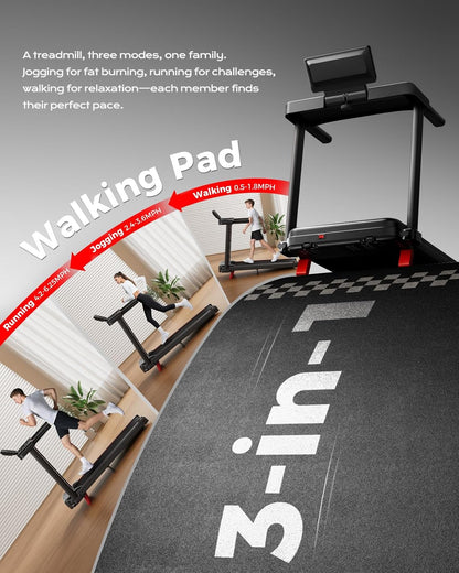 Abonow Foldable Treadmill for Home Small with 12% Incline